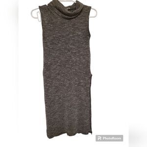 Mango Casuals Cowl Neck Side-Slit Knit Dress XS